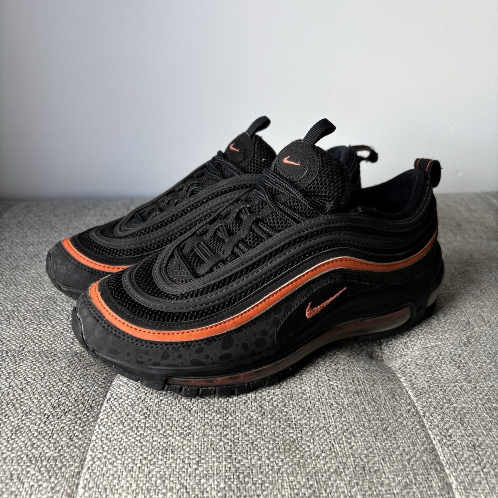 Nike Air Max 97 GS Size 6Y/ Size 7.5 Womens‎ Safari Black Orange DX3088-001